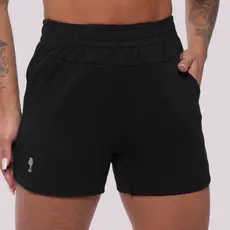 Short Moletom Feminino Com Bolso Shorts Feminino Moletom Básico Dia a Dia Casual Frio