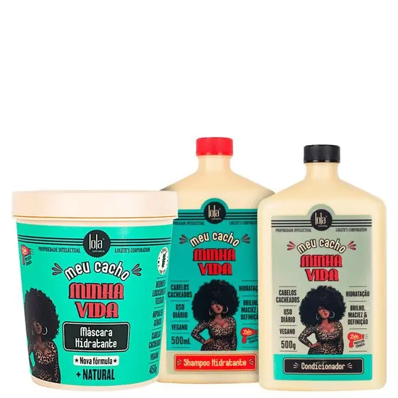 Kit Lola Meu Cacho Minha Vida Máscara + Shampoo + Condicionador
