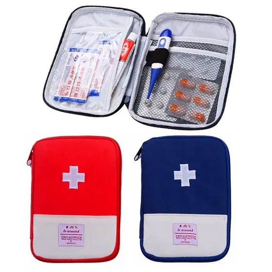 Kit Portátil De Primeiros Socorros De 2 Cores Para Viagens Ao Ar Livre Saco Médico De Emergência Transporte Pequeno Pacotes De Tratamento