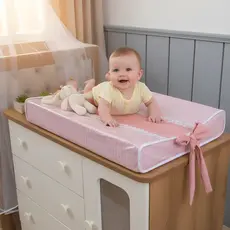 Trocador Anatômico para Comoda Menina Bebe Plastificado 65x45 Espuma 9cm Enxoval Quarto Infantil