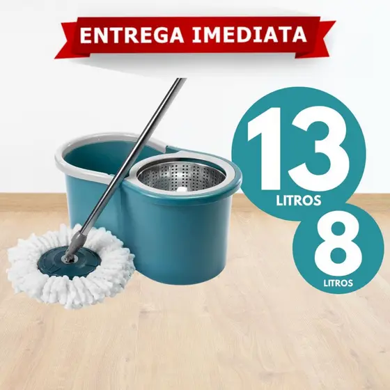 Mop Giratório 13 Litros Inox Profissional