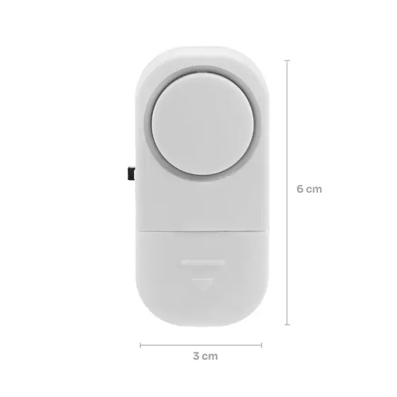 Alarme Sonoro P/ Portas e Janelas, Sem Fio + Bateria