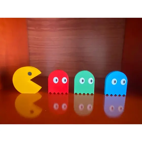 Kit Pac-Man Decoração Geek 4 peças