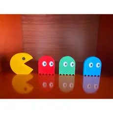 Kit Pac-Man Decoração Geek 4 peças