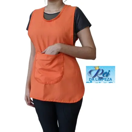 JALECO EM TECIDO, Confortável com bolso ,moderno laranja, jaleco FRENTE E VERSO,MULTIUSO