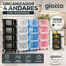 Cesto Fruteira De Chão Modular 4 Andares Organizador Fruteira utensilios quarto casa Detalhe Vazado