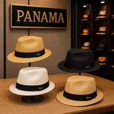 Chapéu Estilo Panamá Aba Curta Verão Clássico Unisex 1100