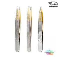 Pinça para Sobrancelha Enox Belliz Gold Silver