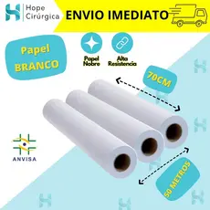 Kit 3 Lençóis Descartável - Papel Hospitalar para Maca 70x50