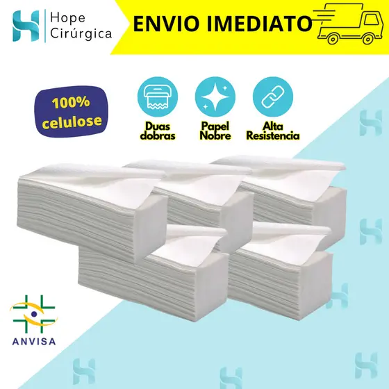 Papel Toalha Interfolha Branco Premium 20x20