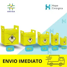 Caixa/Coletor Perfuro Cortante 1,5L / 3L / 7L / 13L / 20L