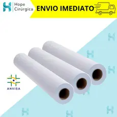 Lençóis Descartável - Papel Hospitalar para Maca 50x50 - Branco Natural