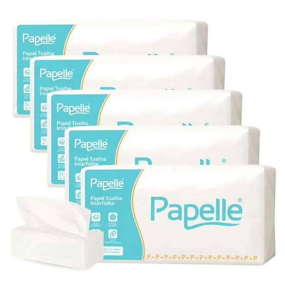 Papel Toalha Interfolha Branco Premium 21x20 5.000 folhas