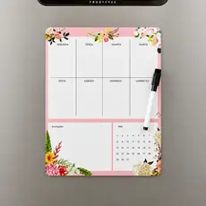 Planner Lembrete Imã de Geladeira Porta Recados Magnético