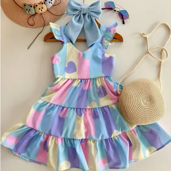 Vestido Infantil Estampado Menina