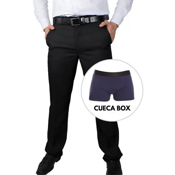 Calça Social Oxford Masculina + Cueca Box