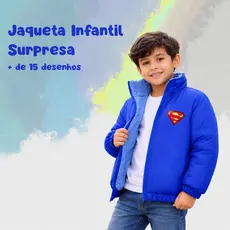 Jaqueta Infantil Meninos Inverno Forrado Escolha o Personagem Cor Surpresa