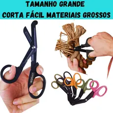 Tesoura Ponta Romba Grande Resgate Corta Cinto Vestes Aph Primeiros Socorros Emergência