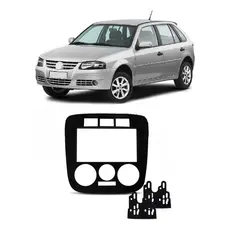 Moldura Painel 2 Din Mp5 Dvd Gol Saveiro Parati G4 Preta