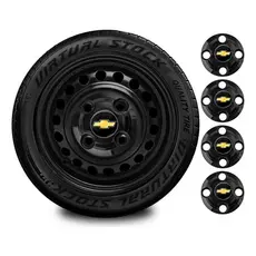 Kit Jogo 4 Calotinhas Centrais Rodas Chevrolet Corsa Celta Prisma Onix Aro 13 14 15 4 Furos