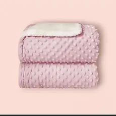Cobertor Luxo Para Bebê Dupla Face Soft Bolha Com Sherpa