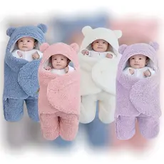 Saco De Dormir Para Bebe Ursinho e Ursinha Com Sherpa Quentinho