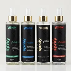 Body Splash Masculino Vision 200ml 4 Fragrâncias Body Spray Colônia Pós Banho