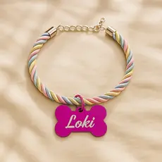 Coleira Pet Personalizada para Cachorro Gato Macho Fêmea – Com Nome Gravado