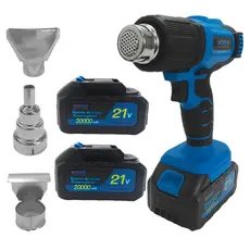Soprador Termico Portatil 21v com Display + 3 Bocais de Metal Potente