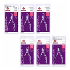 KIT 6 Alicate De Cutícula Mundial Aço Inox  777 P/ Manicure