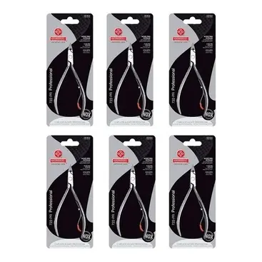 Kit 6 Alicates De Cuticula Profissional Mundial Inox 722