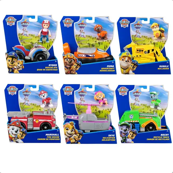 Veiculo Sólido Infantil Patrulha Canina Boneco Brinquedos 20x15cm Sunny