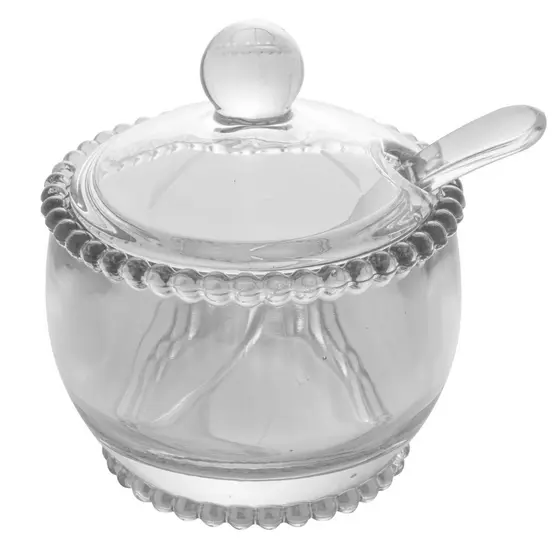Açucareiro em Cristal com Bolinhas 200ml - 10x8x7cm Pearl Wolff