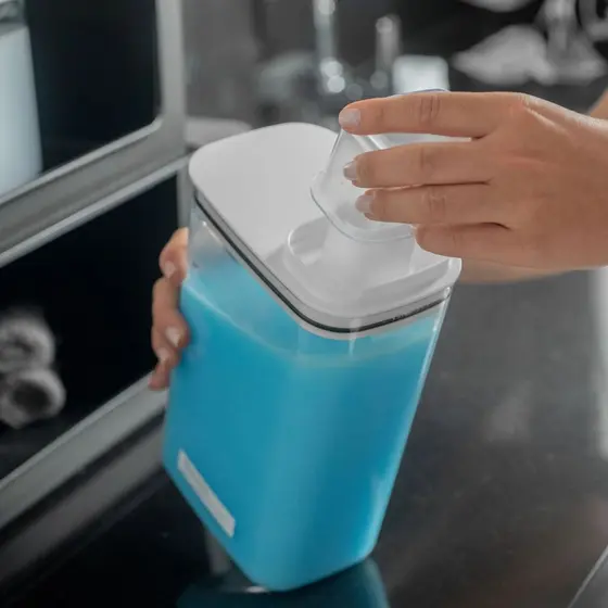 Dispenser Lavanderia Mantimentos, Detergente, Amaciante e Produtos de Limpeza 1,5L (19,5cm) / 2,3L (23cm) Linha