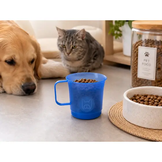 Caneca Medidora Graduada para todos os tipos Ração livre de BPA Cachorro Gato Translúcida para facilitar a medida