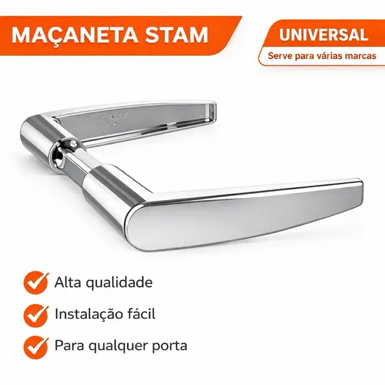Maçaneta Stam Modelo 03 Cromada