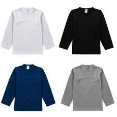 Blusa Térmica Infantil Menino e Menina Peluciada Flanelada Segunda Pele Unissex Roupa de Inverno L41