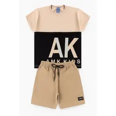 Conjunto Infantil Menino Camiseta E Bermuda Verão Em Algodão 2 ao 14 L40