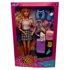Brinquedo Menina Boneca Vamos Viajar Articulada 30cm