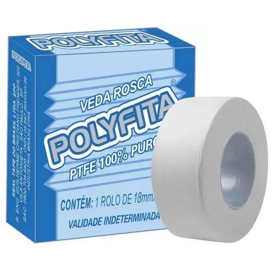 Fita Veda Rosca Teflon 18mm 10, 25 e 50 Metros - Tekbond