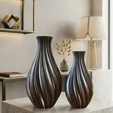 Conjunto 2 Vasos Minimalista Enfeite de Rack