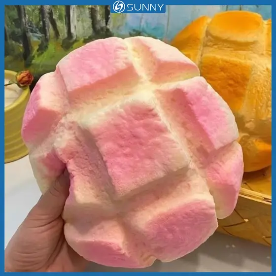 SunnyFit Pão Brinquedo De Descompressão Rosa Squeeze Squishy Toys Alívio Do Estresse Simulação Artificial