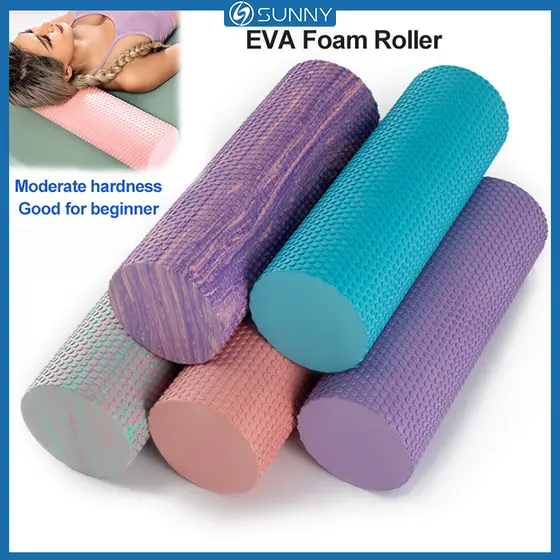 SunnyFit Rolo De Espuma EVA Yoga 30/45/60cm Ponto De Massagem Cores Fantásticas Fitness Academia Músculo Relaxante