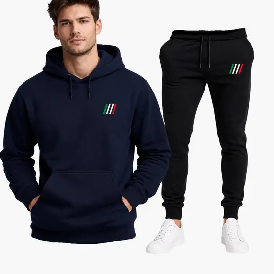 Conjunto Moletom Unissex Paris Calça + Blusa Flanelado Abrigo Frio Inverno