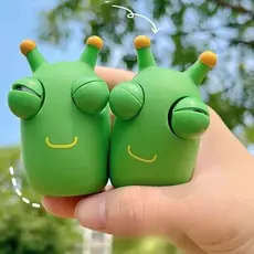 Peculiar Engraçado Dos Desenhos Animados Grama Worm Pitada Squeeze Ventilação Brinquedo De Descompressão Vegetal Inseto
