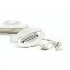 Organizador de fones de ouvido e fios pequeno branco
