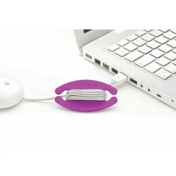 Organizador de cabos e fios médio fucsia