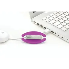 Organizador de cabos e fios médio fucsia