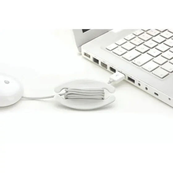 Organizador de cabos e fios médio branco