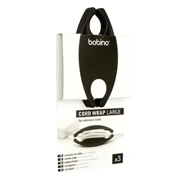 Organizador de cabos e fios médio c/3 preto